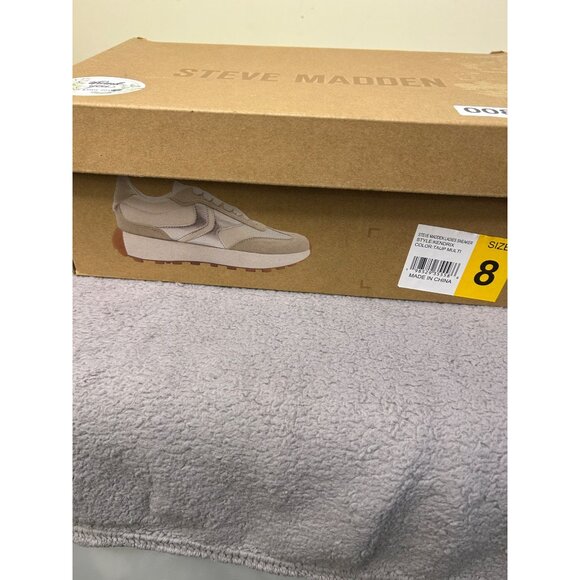 Steve Madden Escapade in white gray and silver retro jogger sneaker sz 8 women’s - Picture 6 of 7